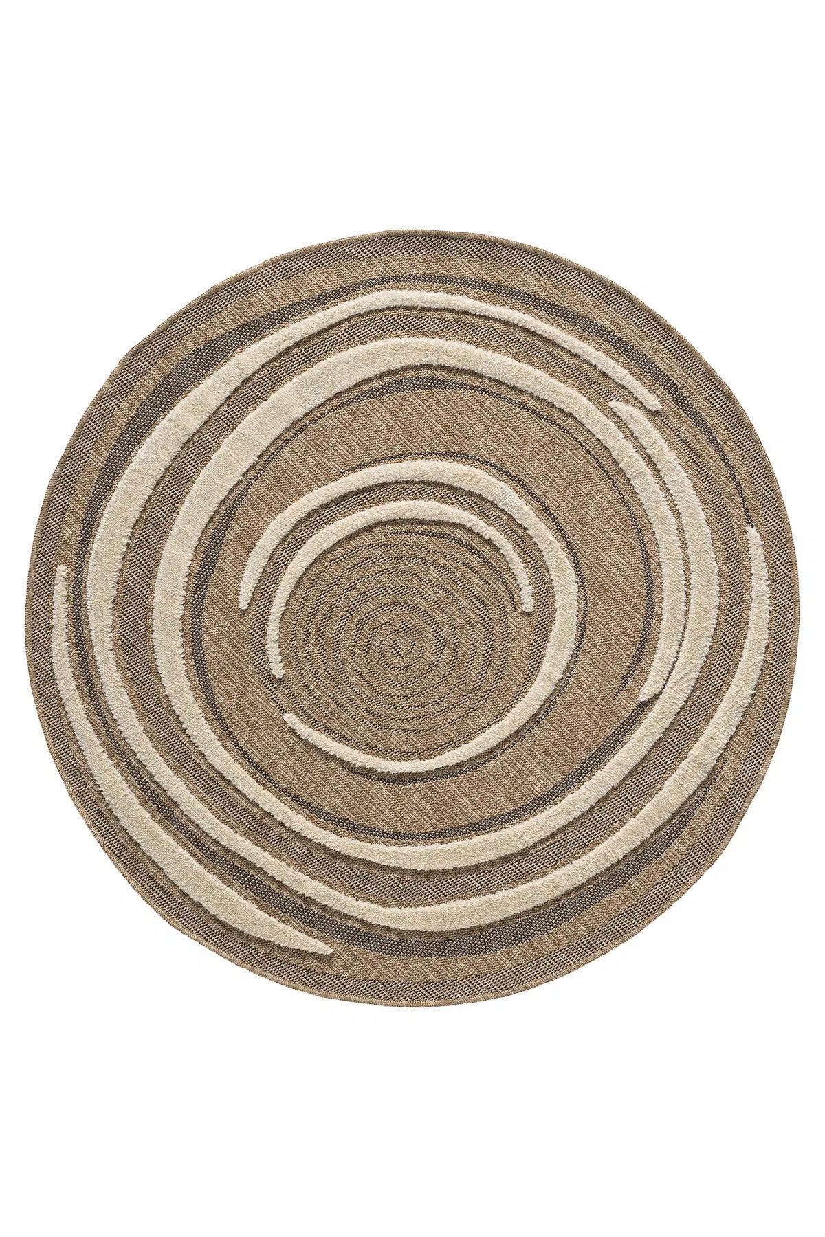 BOHEME 678 Siyah Jüt Görünümlü,Hasır Dokulu,Yuvarlak Dekoratif Halı