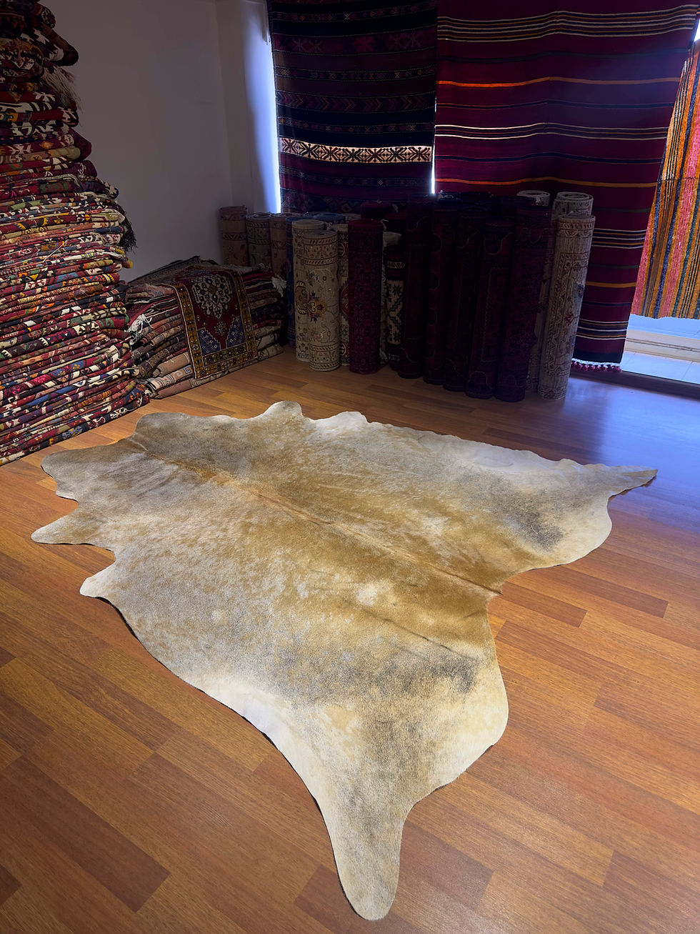 Thumbnail: DOGANLAR ANTIQ GERÇEK DANA DERİSİ 244 AÇIK KAHVE POST HALI