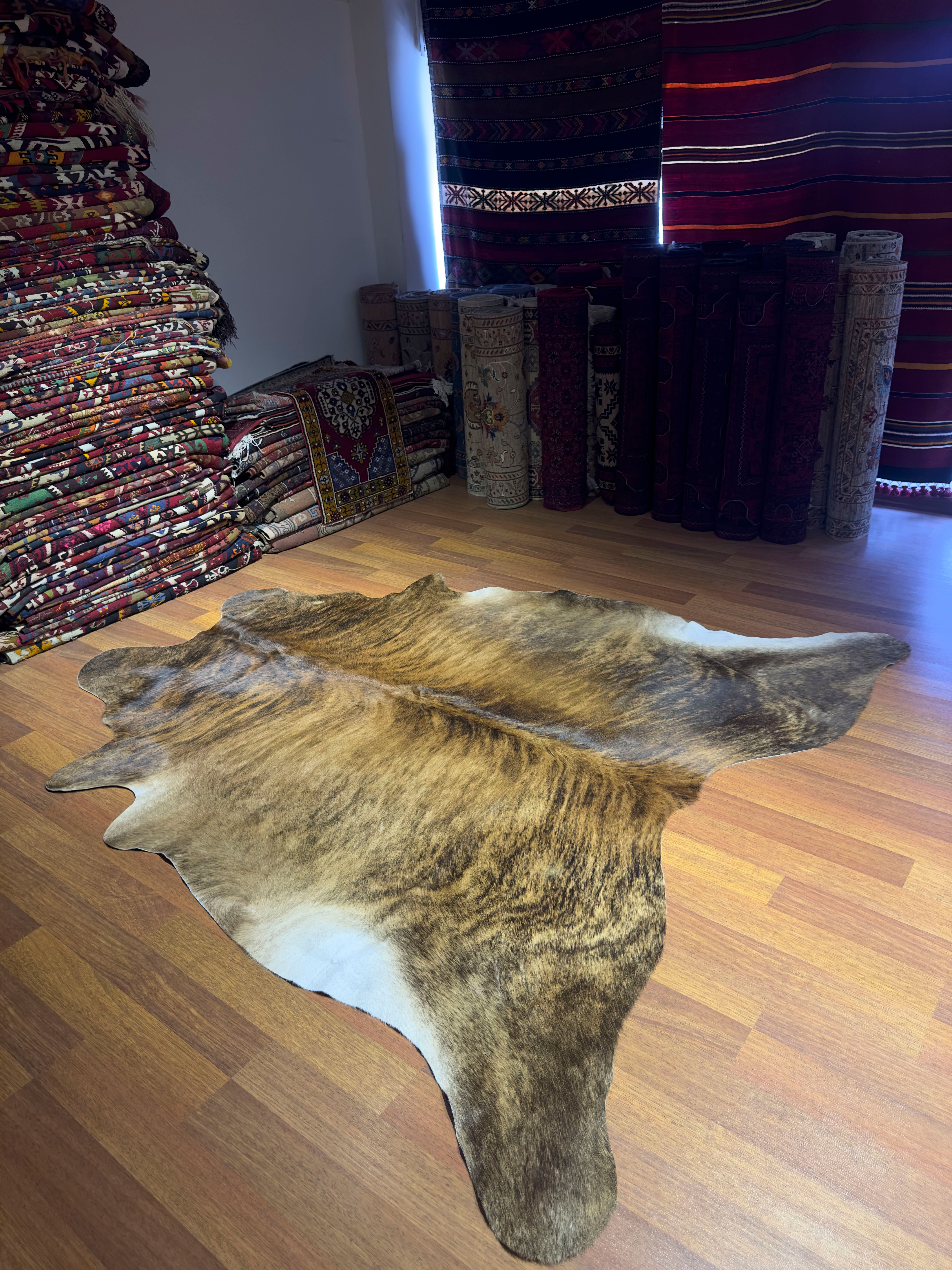 DOGANLAR ANTIQ GERÇEK DANA DERİSİ 249 KAHVE POST HALI