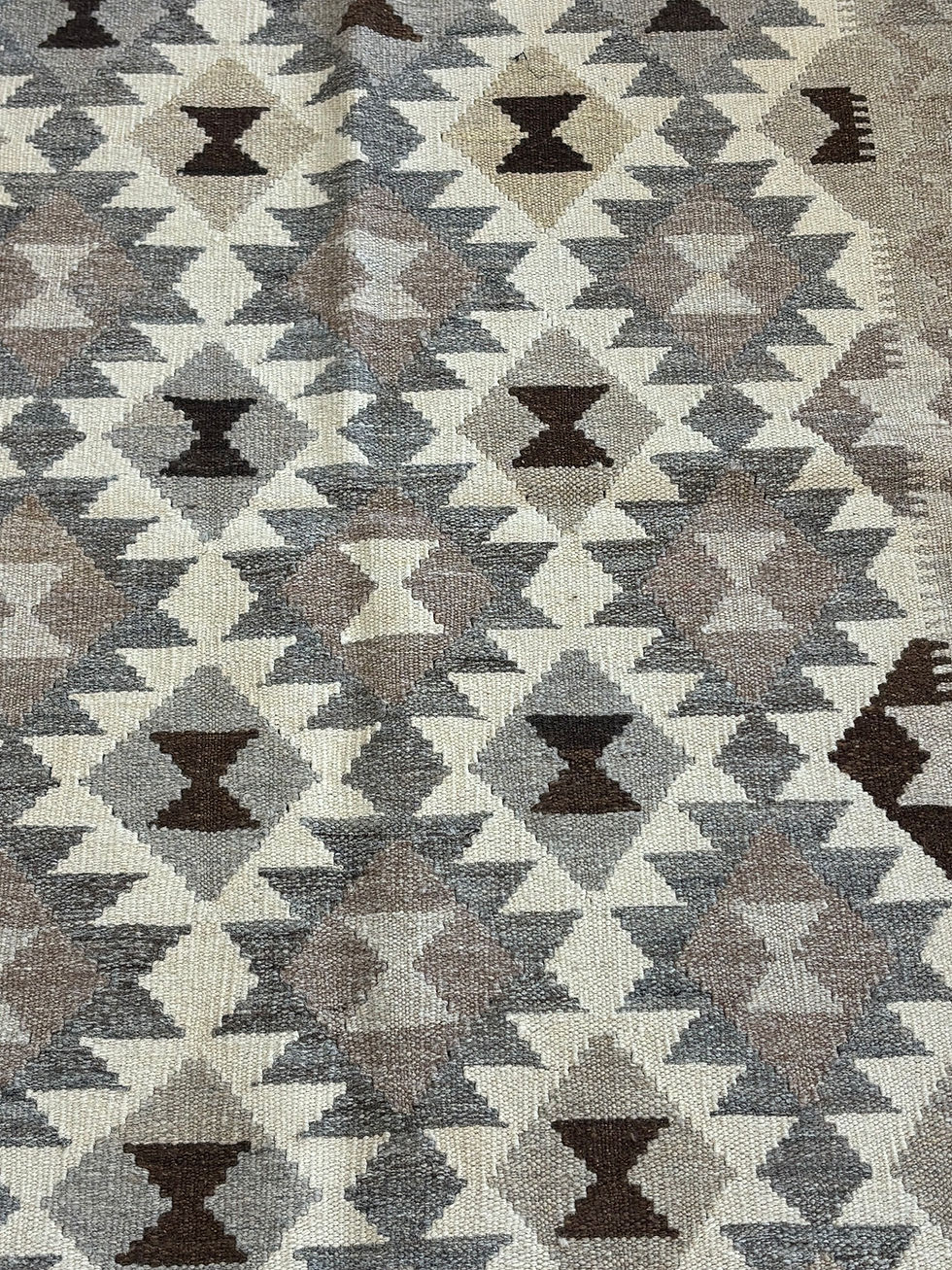 Thumbnail: MİRAS El Dokuma 4641 Kahve Kök Boya Yün Kilim