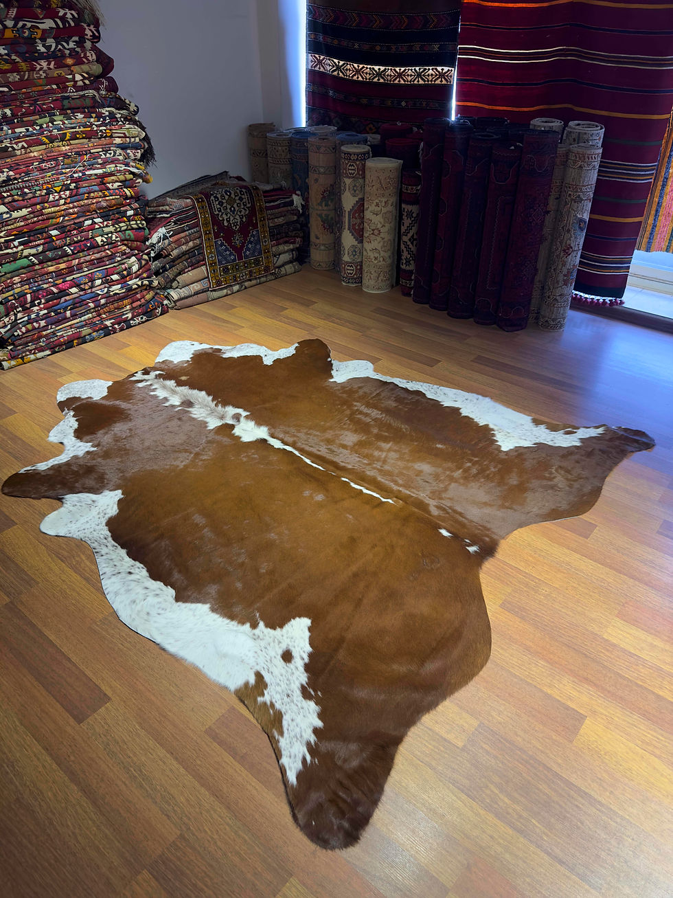 DOGANLAR ANTIQ GERÇEK DANA DERİSİ 204 AÇIK KAHVE POST HALI