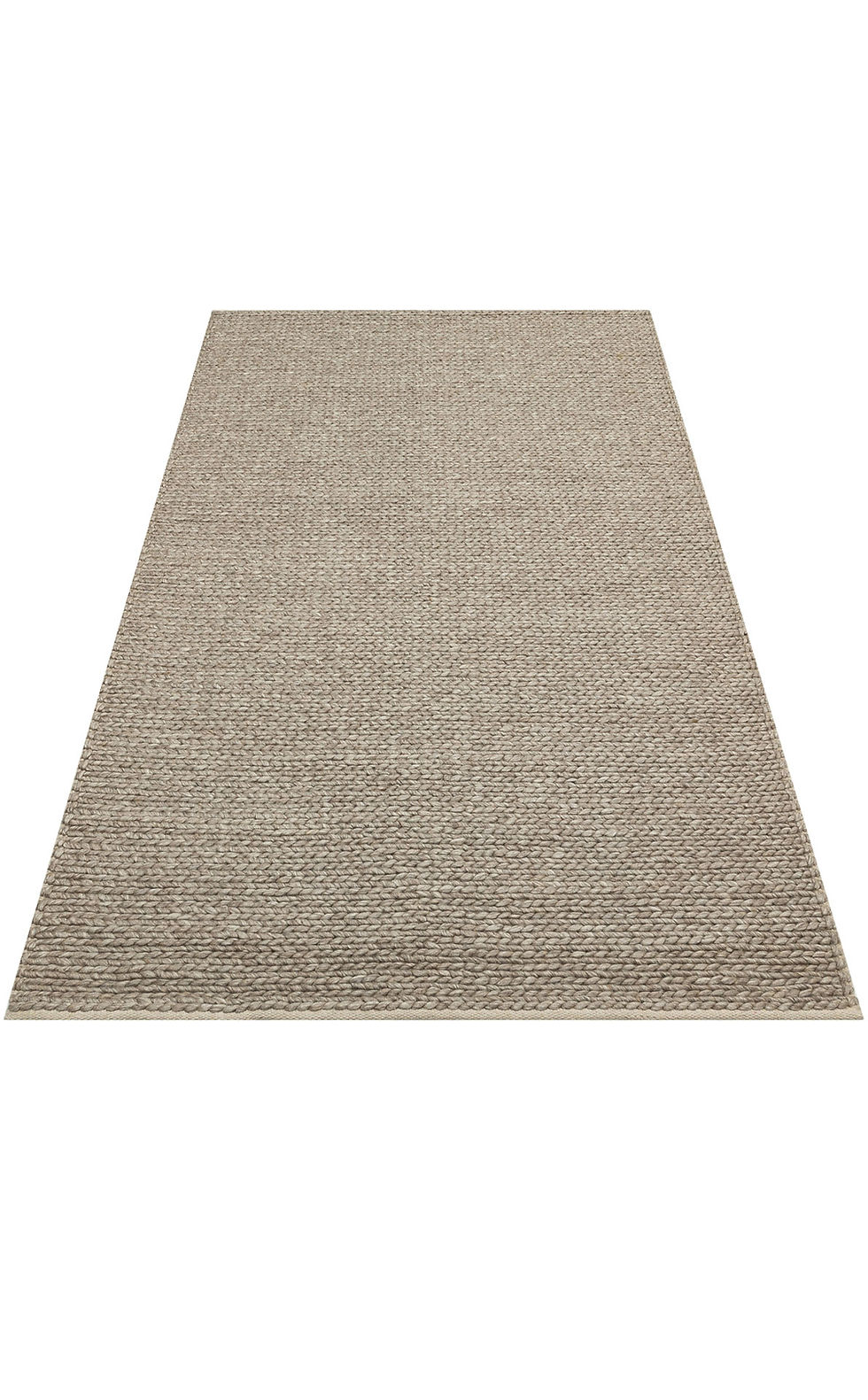 Küçük resim: JADE Basketweave Brown Natural Kazak Örgü Desenli El Dokuma Örgü Halı