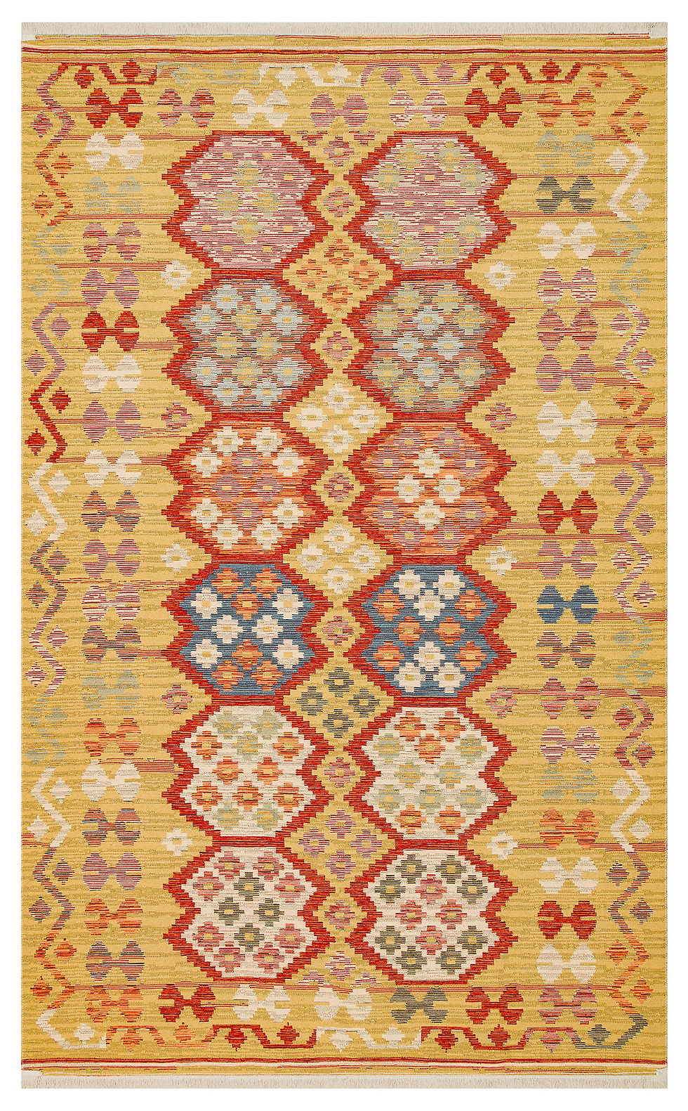 Thumbnail: DOGANLAR ANTIQ NOMAD 03 Red Yıkanabilir, Çift Taraflı,Yumuşak Otantik Kilim