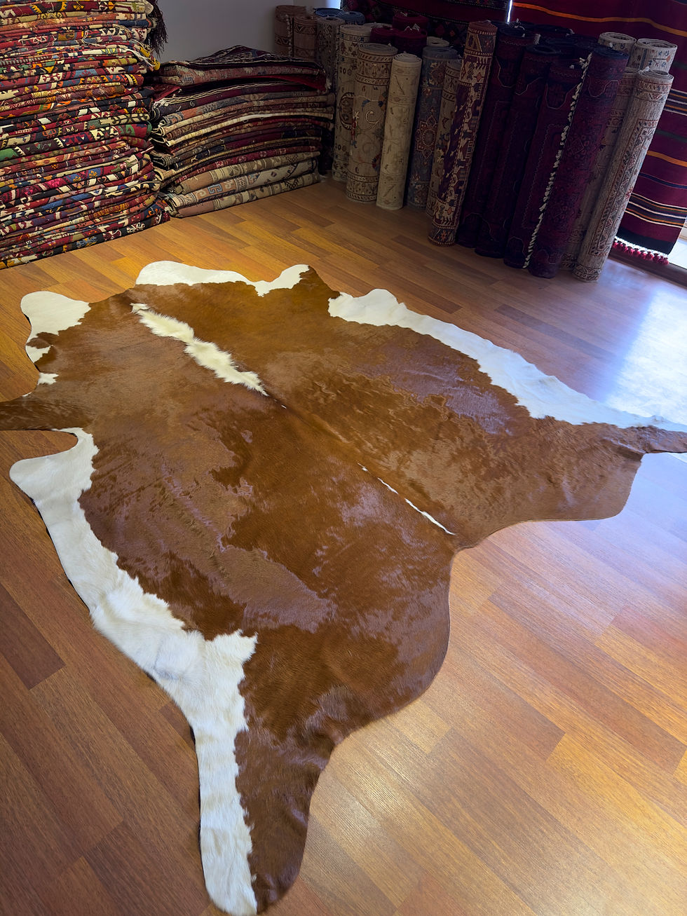 DOGANLAR ANTIQ GERÇEK DANA DERİSİ 155 AÇIK KAHVE POST HALI