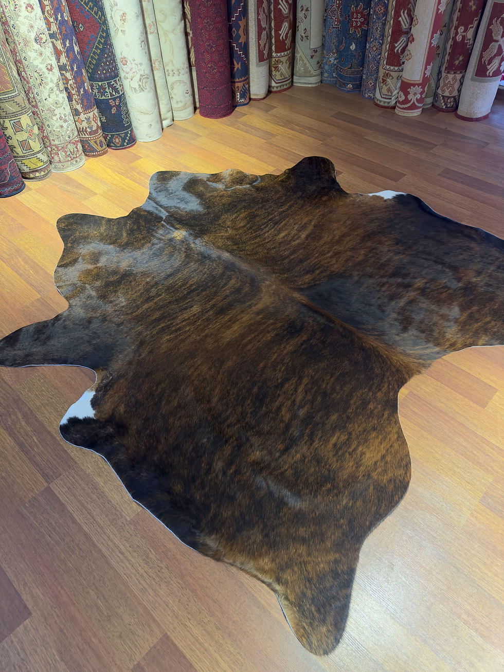 DOGANLAR ANTIQ GERÇEK DANA DERİSİ 14 KAHVE POST HALI