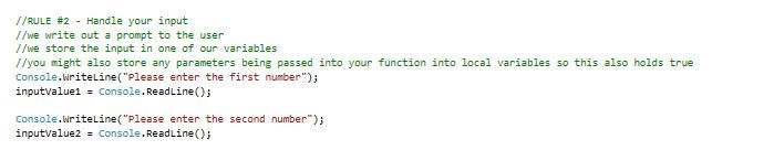 Rule #2 Handle The Input