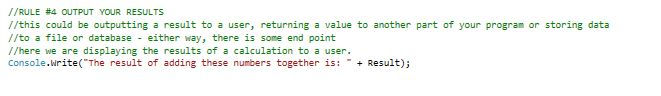 Rule #4 Output to the User