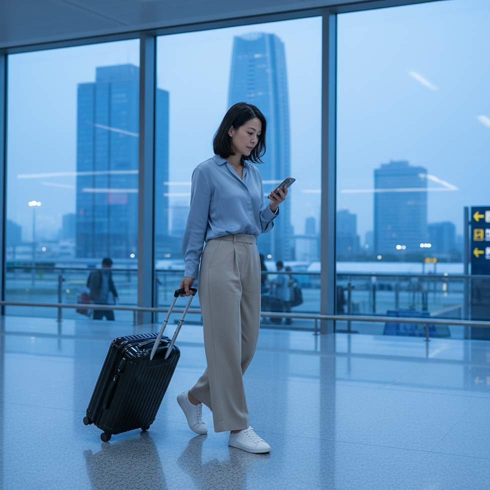 Woman with Suitcase