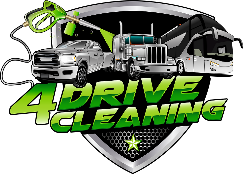 4DriveCleaning logo met voertuigen