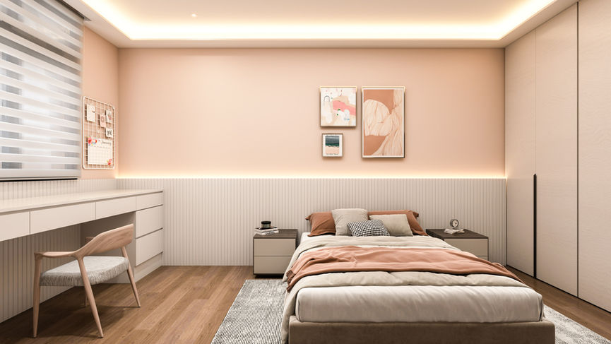 美日設計 文萃 臥室 室內3D渲染