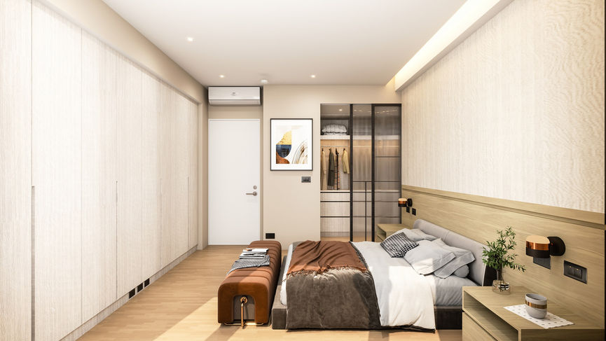 達境設計 主臥 室內3D模擬圖
