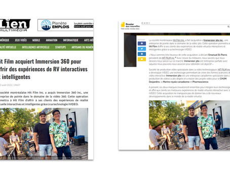 Hit Film Inc. acquiert Immersion 360 pour offrir des expériences de RV interactives et intelligentes