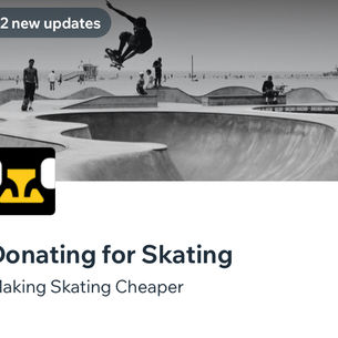 Donating 4 Skating Site launch....
