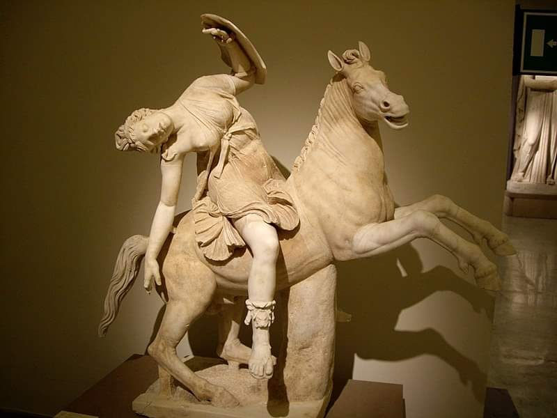 157. AMAZONKA UMIERAJĄCA NA KONIU