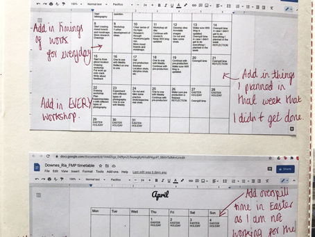 FMP - Revising my timetable