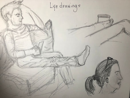 Christmas break - Home life drawings