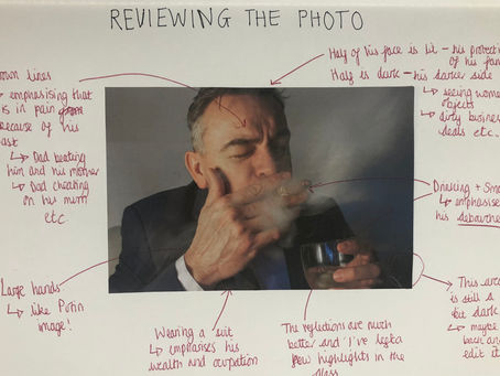 Reviewing the photo