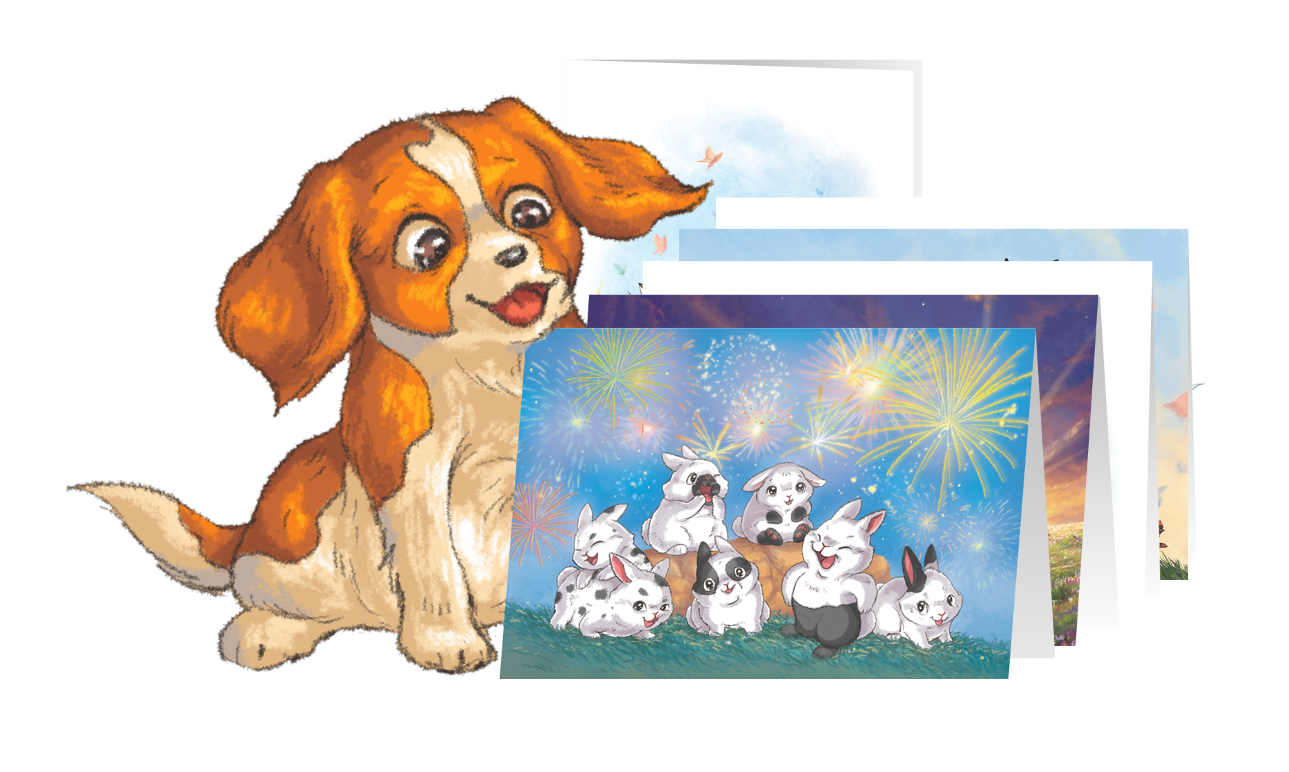 The Tails of Ae'tann: A Sunset Story Greeting Card