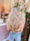 Blonde Hair with invisible waves extesnions glasgow , back view