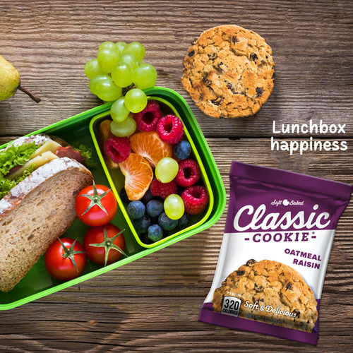 Classic Cookie® Oatmeal Raisin Soft-Baked Cookies are perfect to take for lunch.