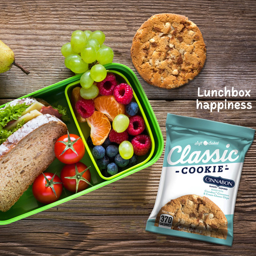 Classic Cookie® Cinnabon® Soft-Baked Cookies are perfect to take for lunch.