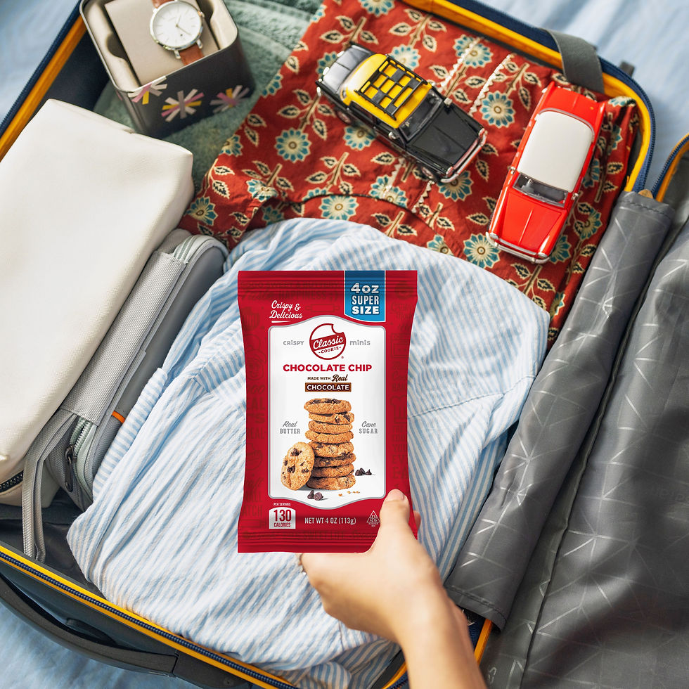 Thumbnail: Classic Cookie® Chocolate Chip Mini Cookies are perfect to take in any travel bag.