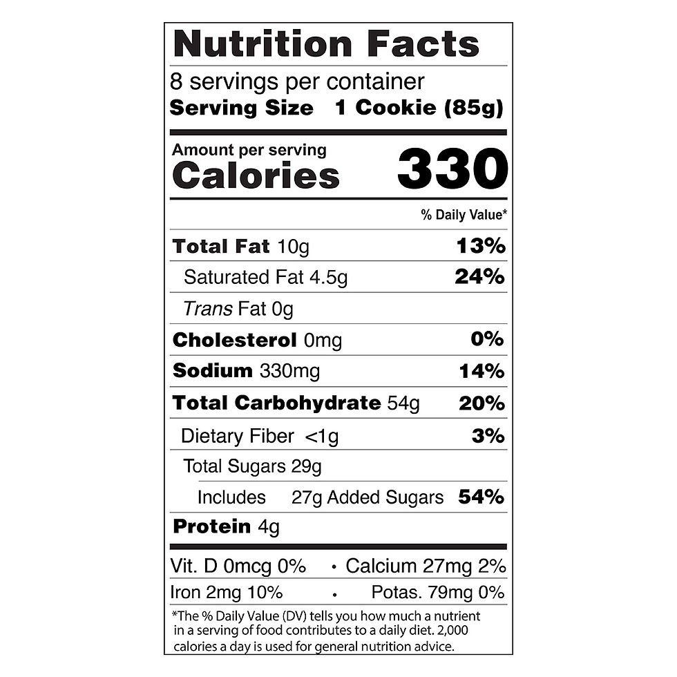 Thumbnail: Classic Cookie® Sugar Cookie Soft-Baked Cookie - 8 Count Snack Box (Nutrition Facts)