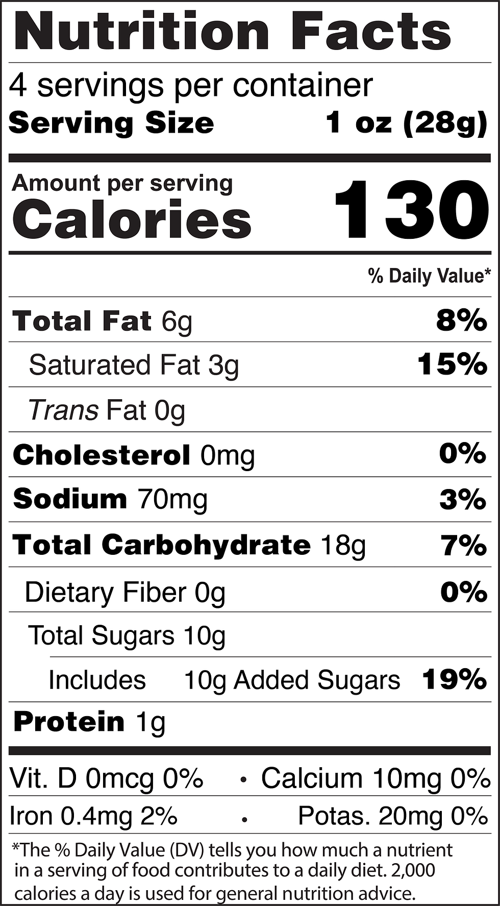 Classic Cookie® Birthday Cake Mini Cookies - 4oz Crispy Cookie Bag Nutrition Facts Panel