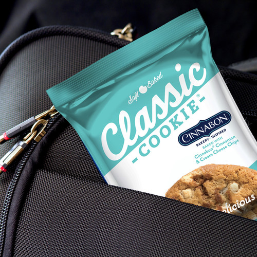 Classic Cookie® Cinnabon® Soft-Baked Cookies are perfect to take in any bag.