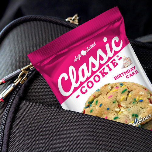 Classic Cookie® Birthday Cake Soft-Baked Cookies are perfect for your travels.