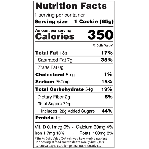 Classic Cookie® S'mores Soft-Baked Cookie - Nutrition Facts