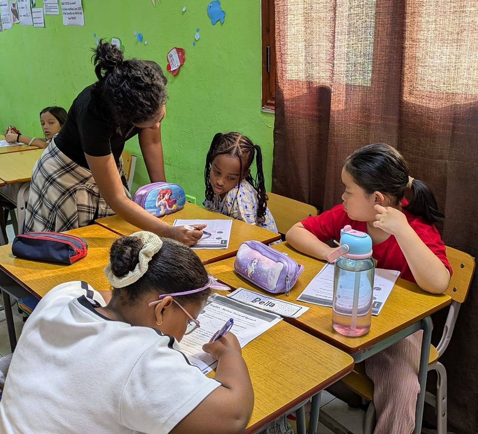 Ms Saharla providing differentiated instruction for ESL students