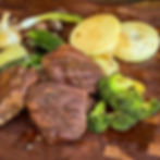 Smoked top sirloin is ready to be charred.