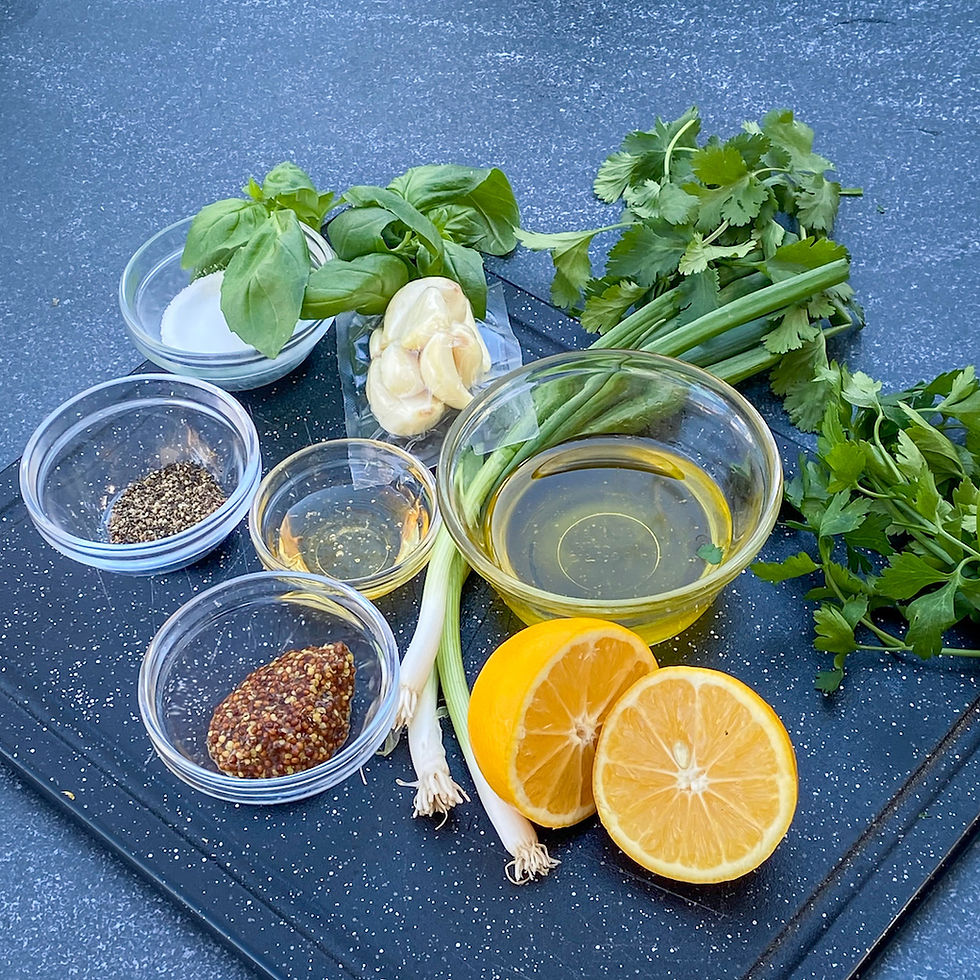 Herb and Lemon Marinade for smoked chicken.