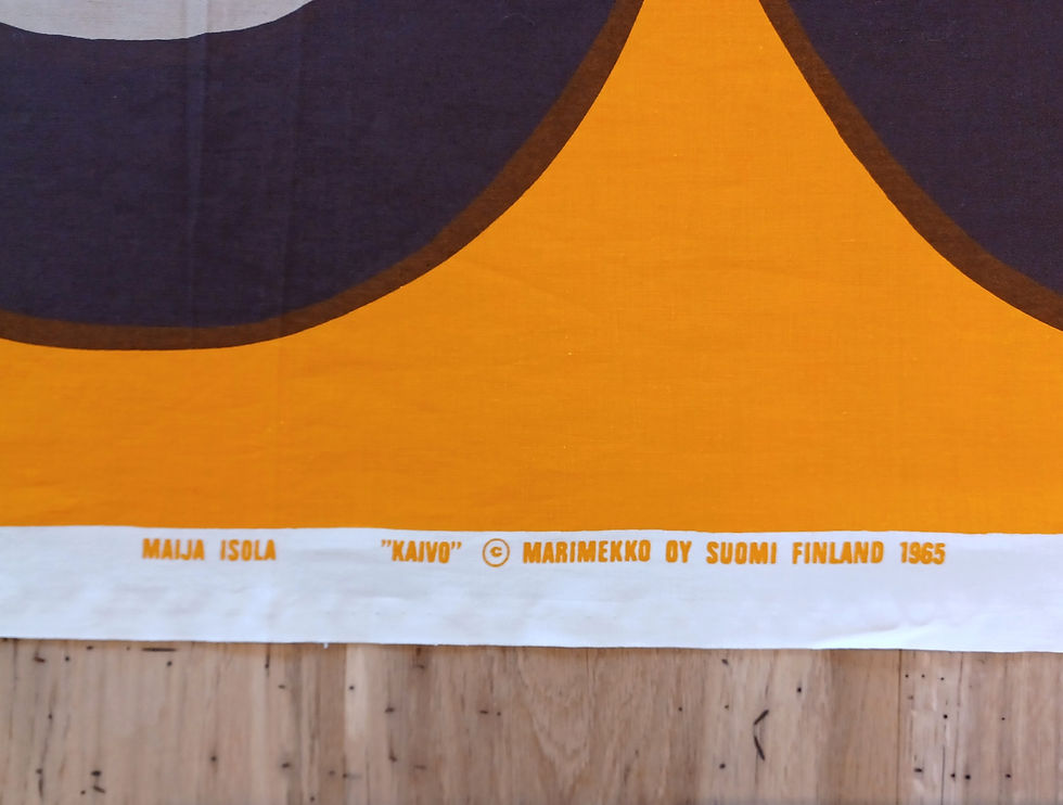 サムネイル： Marimekko Kaivo ヴィンテージファブリック Yellow