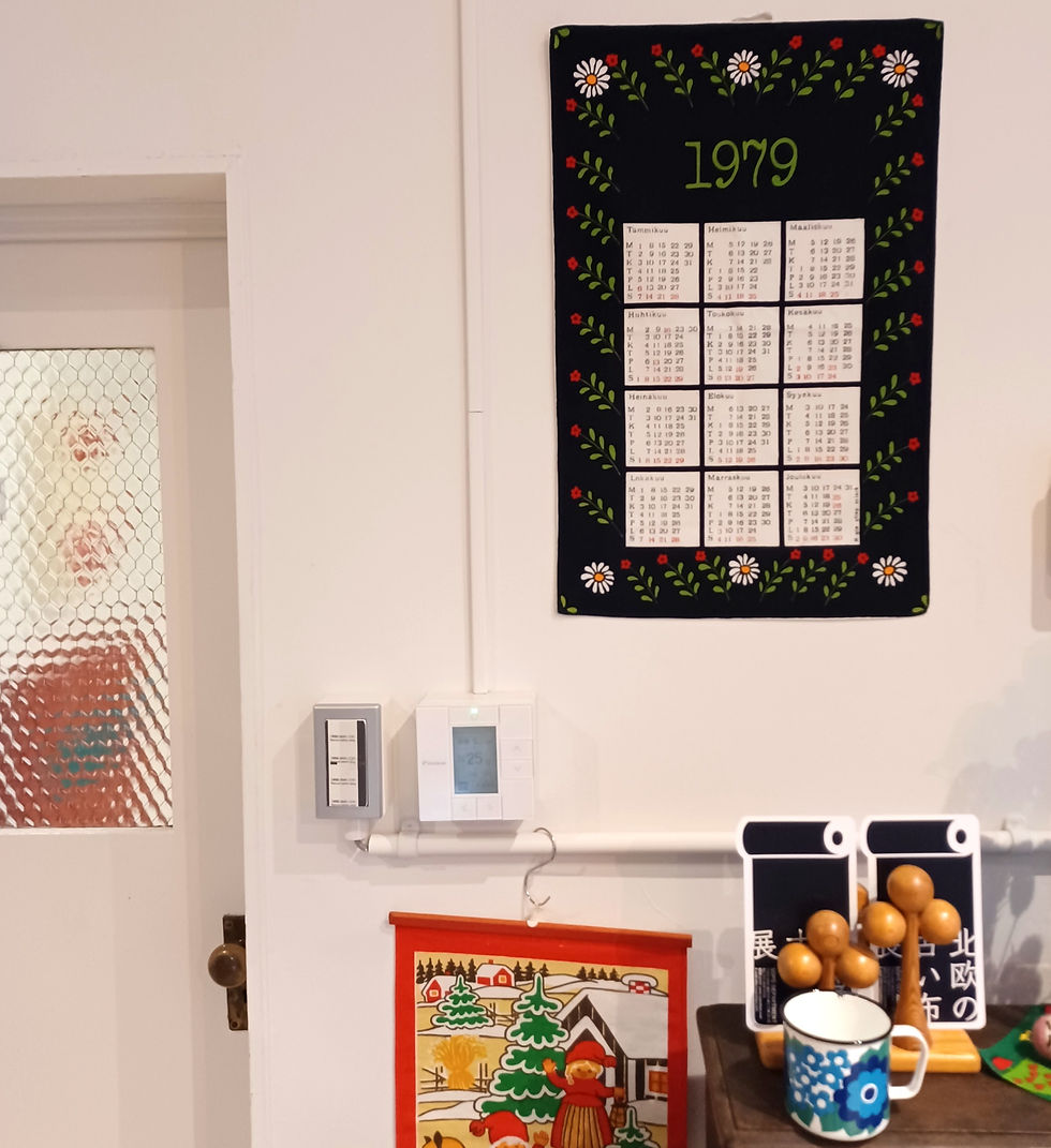 カレンダーヴィンテージキッチンクロス　 -1979年-