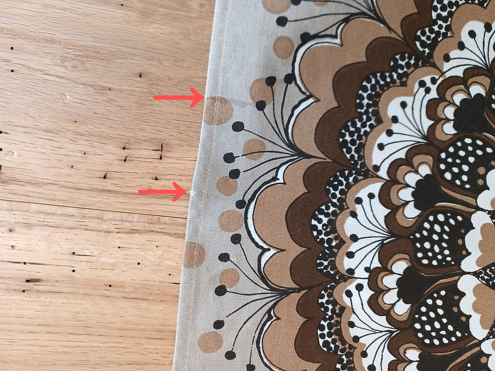 サムネイル： スウェーデンで見つけたスクエアビンテージクロス