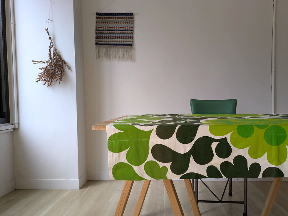 サムネイル： スウェーデンのフラワーダンス ヴィンテージカーテン Gota Tradgardh  blomdans