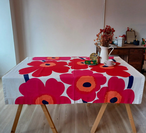 Marimekko Unikko ウニッコ柄(ピンク)ヴィンテージカーテン
