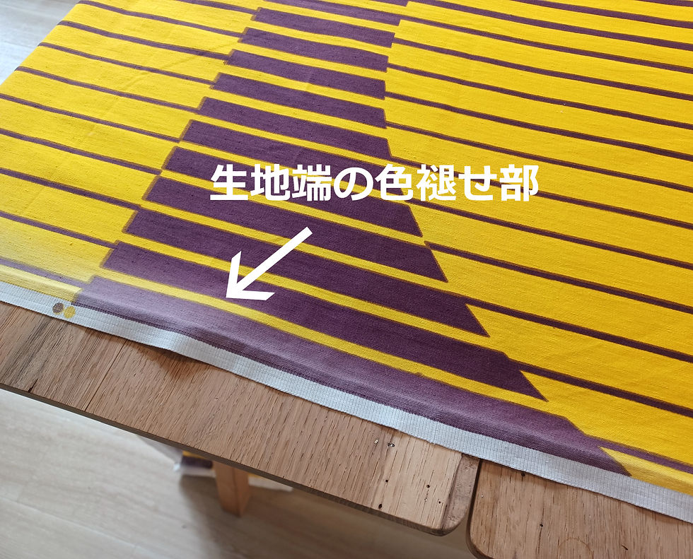 サムネイル： Tampellaの半円とストライプの幾何学模様ヴィンテージファブリック