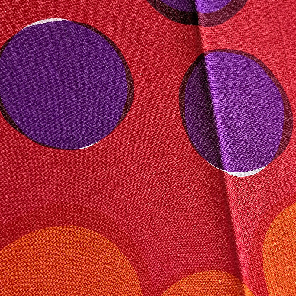 サムネイル： Marimekko ヴィンテージファブリック   MAX JA MORITZ 白　 Maija Isola