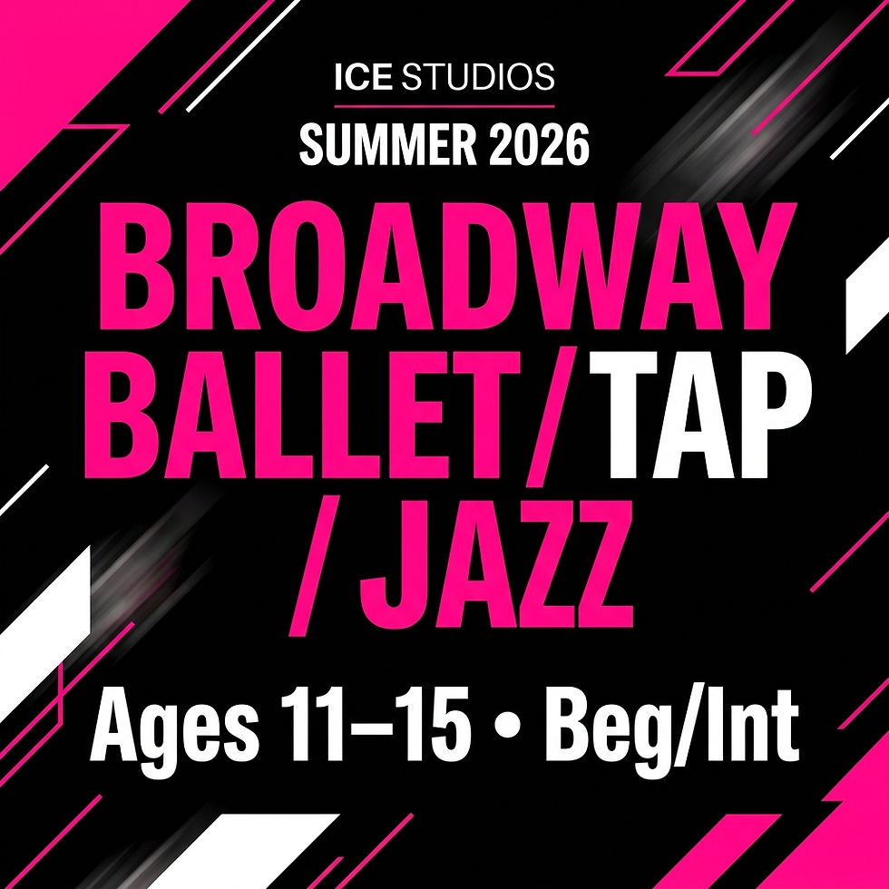 Wednesday – Broadway Dance: Ballet, Tap and Jazz (Ages 11–15 | Beginner/Intermediate)
