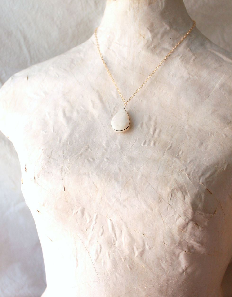 Thumbnail: Sterling Teardrop Druzy on Gold