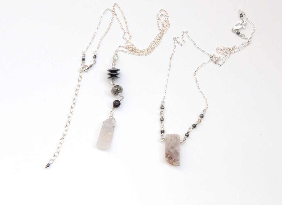 Thumbnail: Druzy & Pyrite Pendant