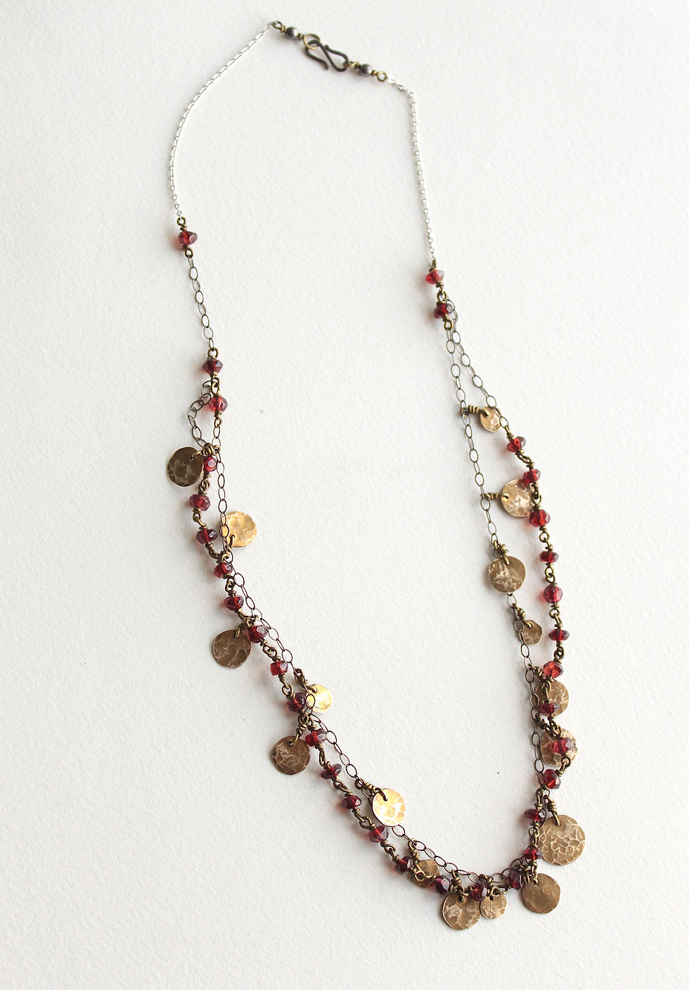 Thumbnail: Garnet & Brass Enchantment Necklace