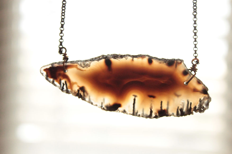 Thumbnail: Smoky Agate Slice Amulet