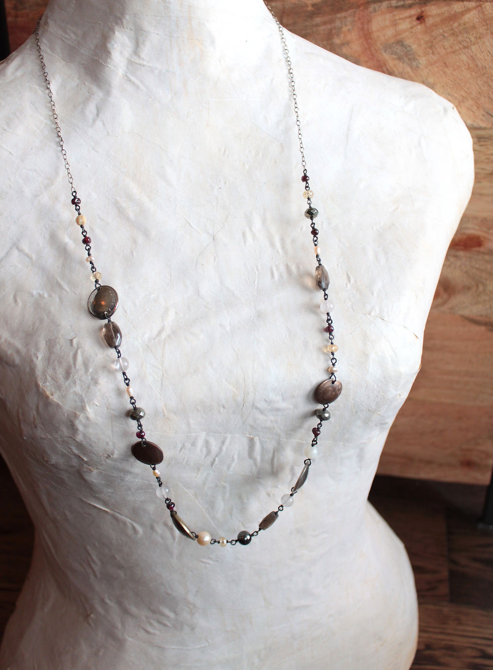 Thumbnail: Smoky Coined Traveler's Necklace