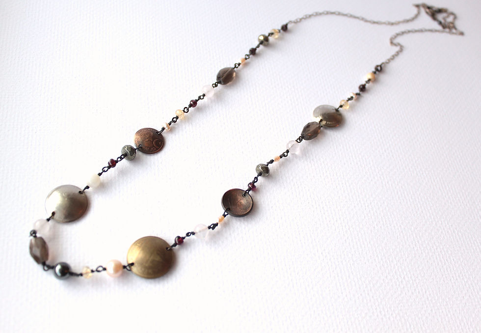 Thumbnail: Smoky Coined Traveler's Necklace