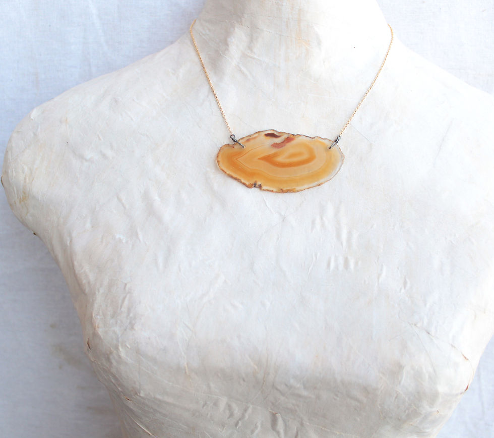 Thumbnail: Golden Agate Slice Amulet