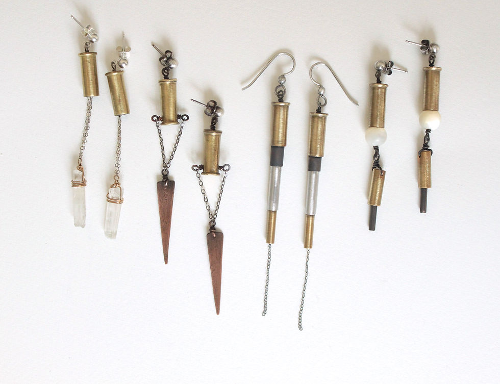 Thumbnail: Pendulum Copper Point Earrings